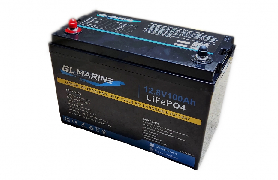 Аккумулятор LiFePo4 GL MARINE 100 А/Ч с bluetooth