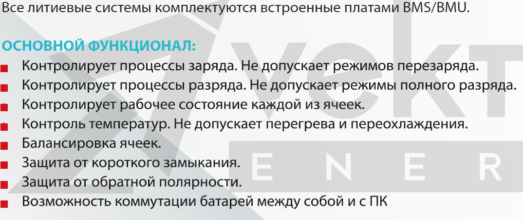 Аккумулятор LiFePo4 VEKTOR ENERGY 100 А/Ч