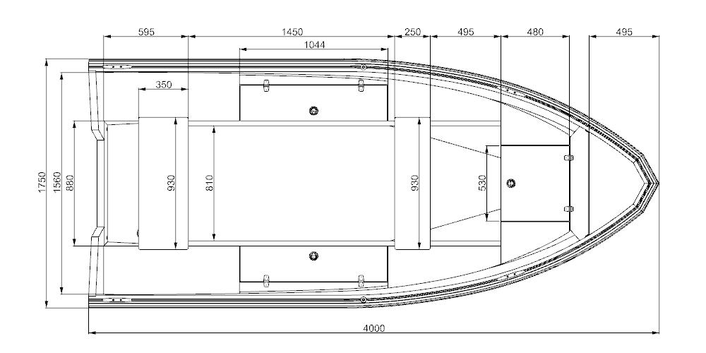 Лодка WINDBOAT 4.0 Evo (румпель)