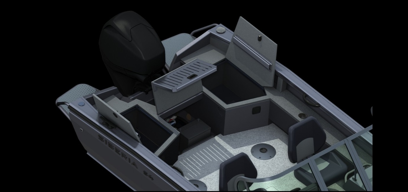 Лодка алюминиевая SIBERIA s4.  Мод. 1