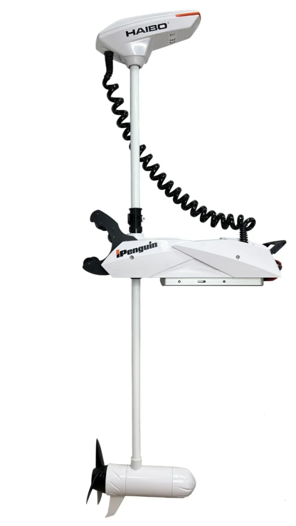 Электромотор HAIBO IPENGUIN P001 12v/54 New 2025 + ВСТРОЕННЫЙ КОМПАС + ПЛОЩАДКА