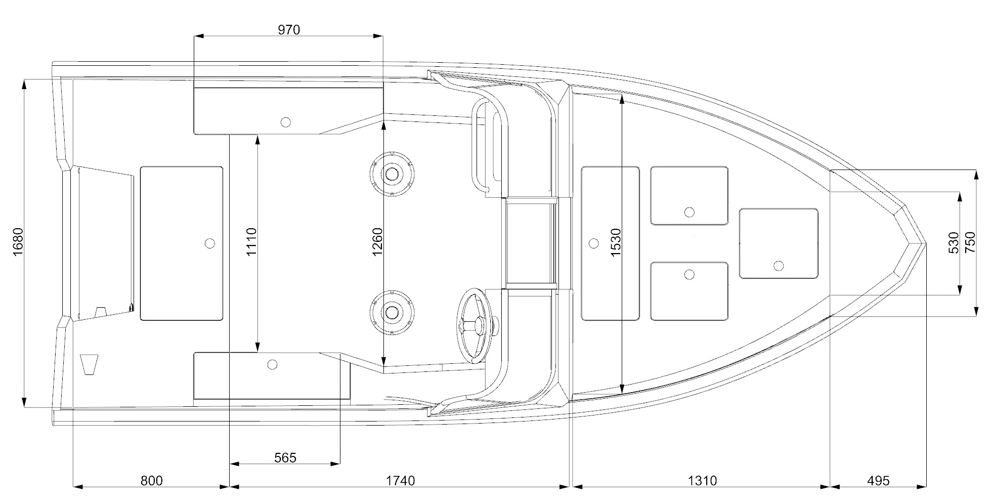 Лодка WINDBOAT 4.5DC EvoFish