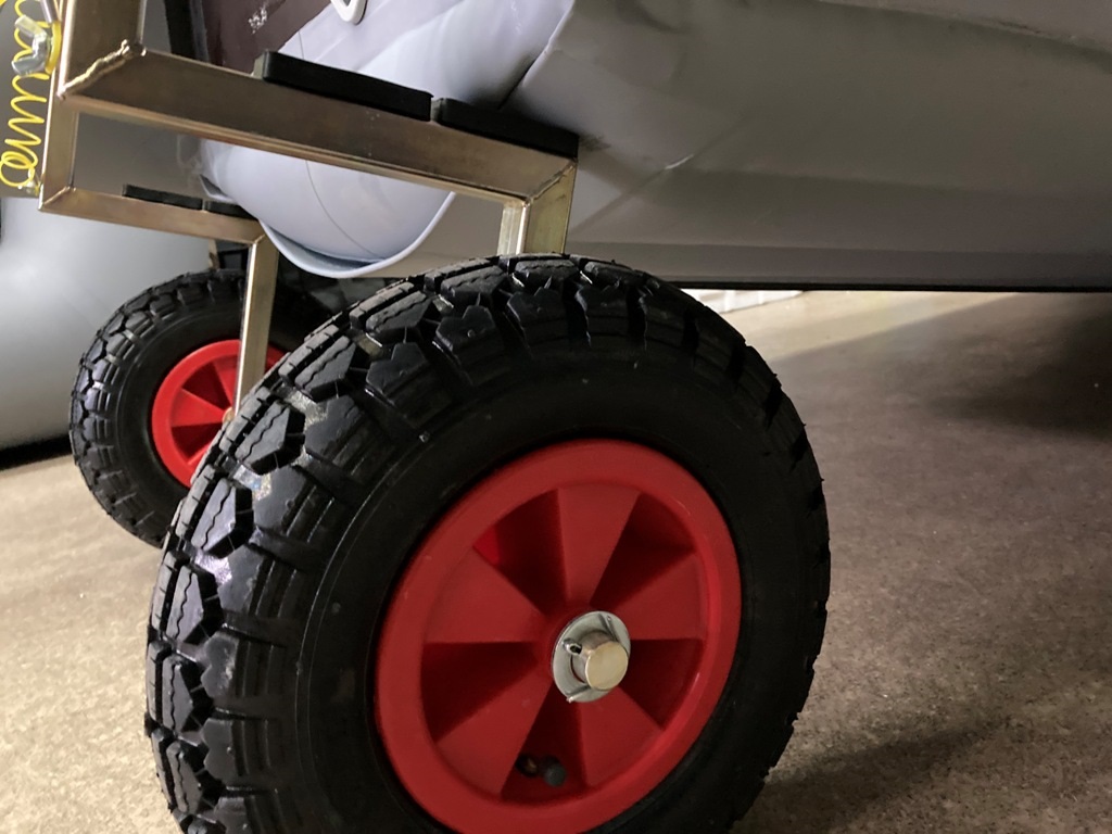 Шасси (колеса) транцевые на струбцине с увеличенным диаметром колес D310